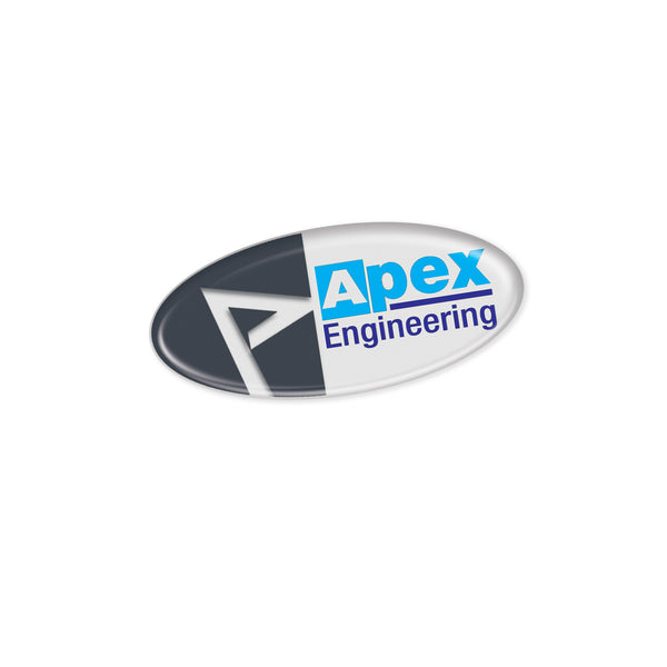 Apex Resin Coated Labels 55 x 24mm - Oval (Matt Silver)