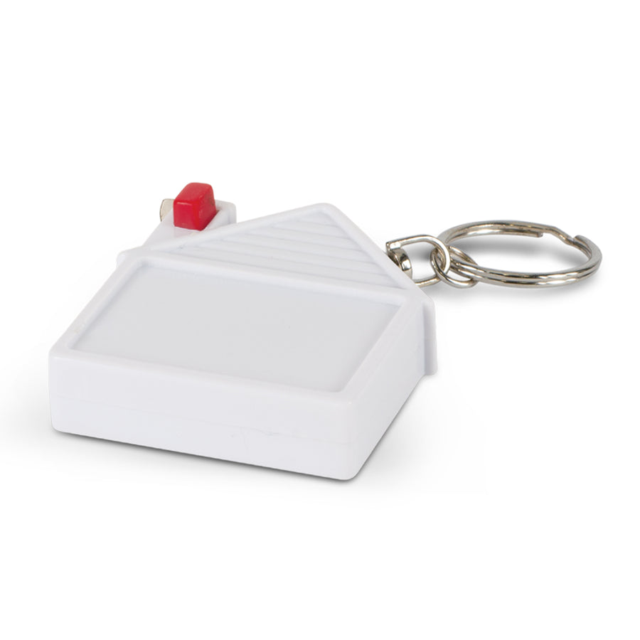 Ridge House Tape Measure Key Ring (White)