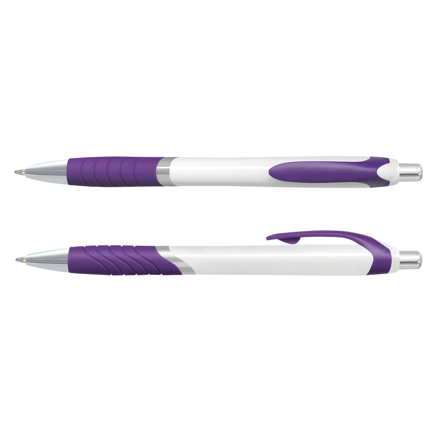 Quartz Jet Pen - White Barrel (Purple)