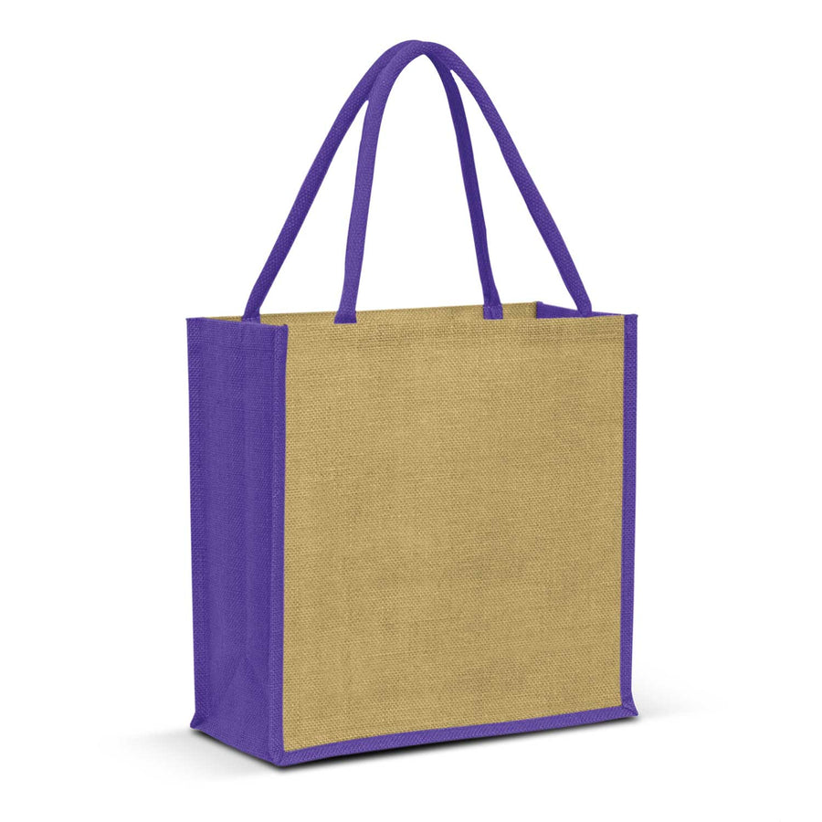 Merino Jute Tote Bag (Purple)
