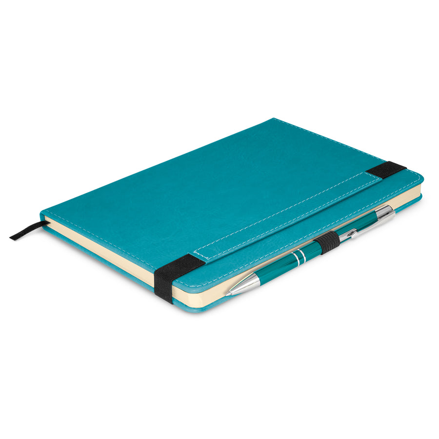 Grain Notebook with Pen (Light Blue)