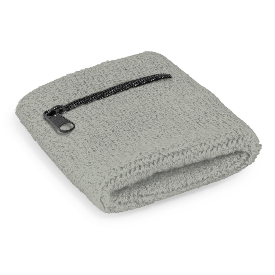Current Wrist Sweat Band with Pocket (Grey)
