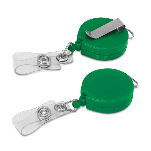 Clip Retractable ID Holder (Dark Green)