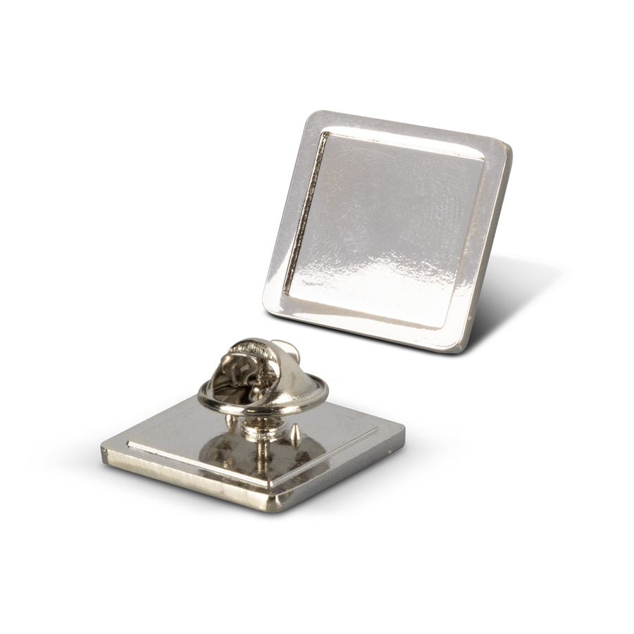 Crest Lapel Pin - Square Small (Silver)