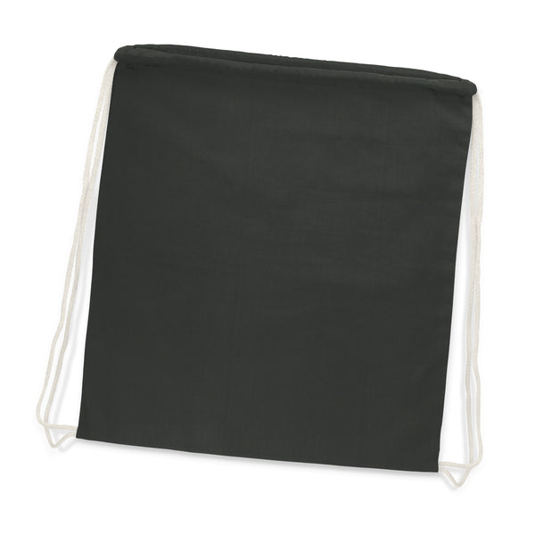Canvas Cotton Drawstring Backpack (Charcoal)