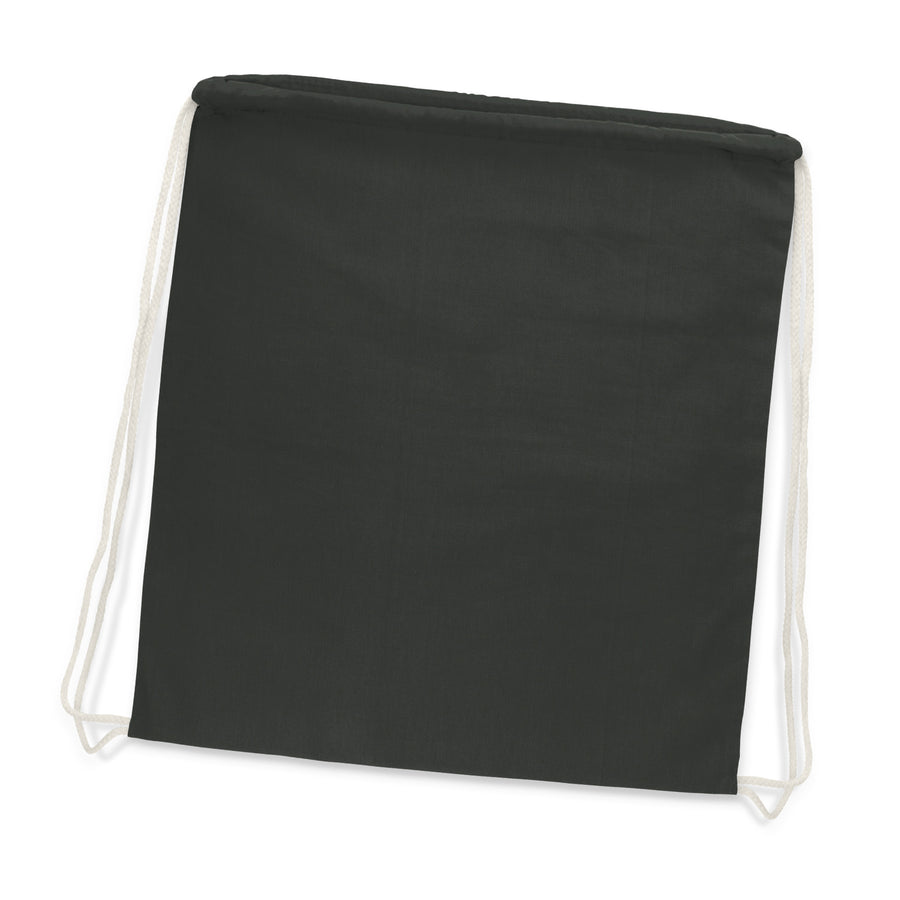 Canvas Cotton Drawstring Backpack (Charcoal)