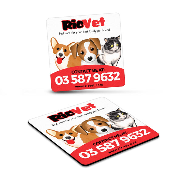 Magnet Fridge Magnet 65 x 65mm - Square (White)