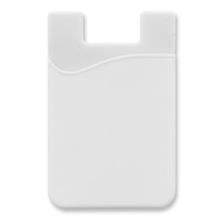 Cipher Silicone Phone Wallet - Indent (White)
