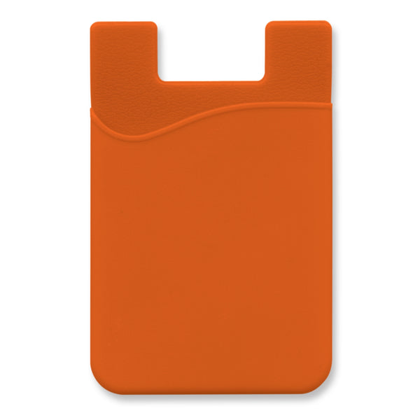 Cipher Silicone Phone Wallet - Indent (Orange)
