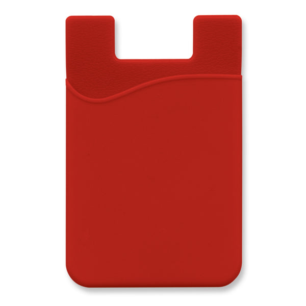 Cipher Silicone Phone Wallet - Indent (Red)
