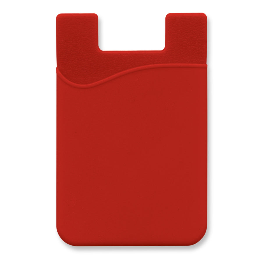 Cipher Silicone Phone Wallet - Indent (Red)