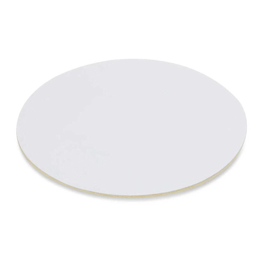 Mark Cardboard Drink Coaster - Round (White)