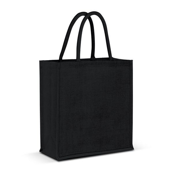 Flax Jute Tote Bag - Colour Match (Black)