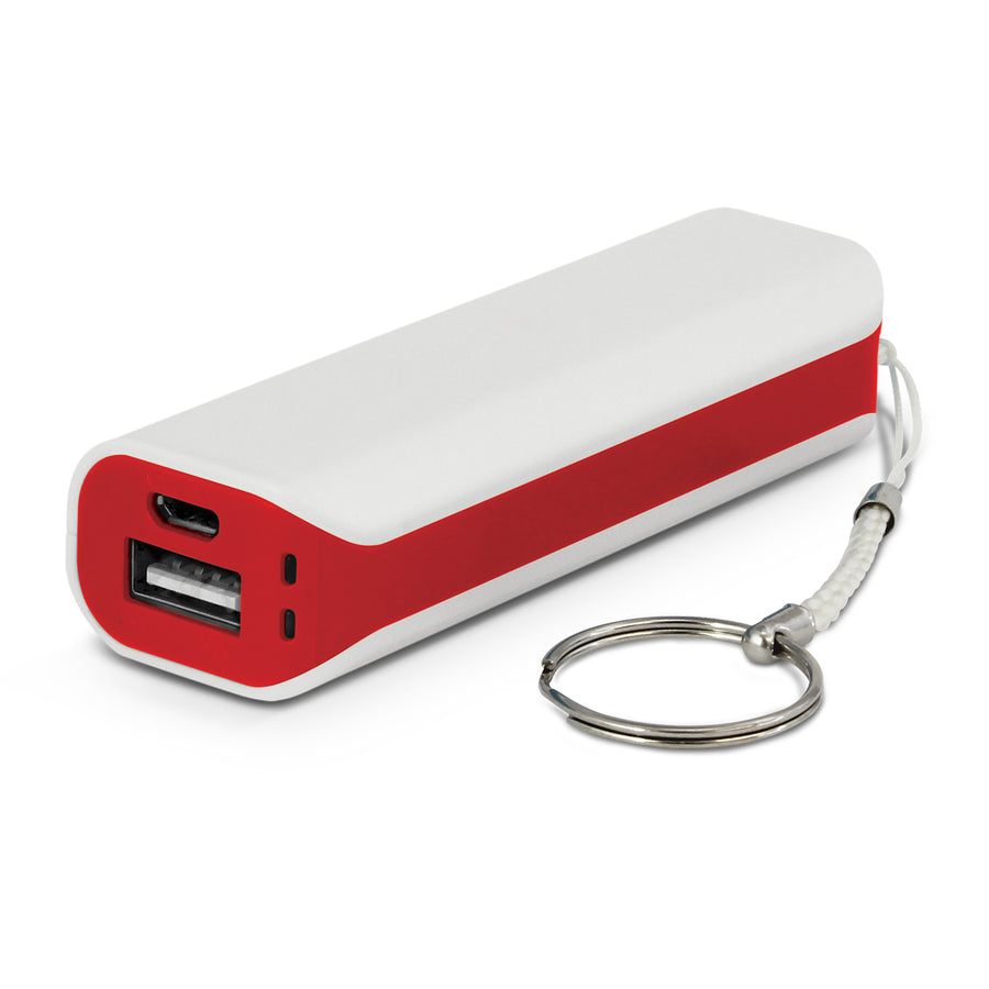 Compact Power Bank (White/Red)