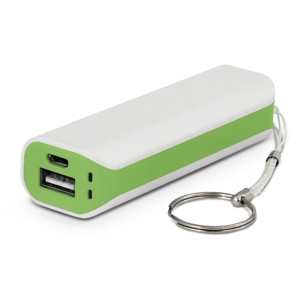 Compact Power Bank (White/Bright Green)