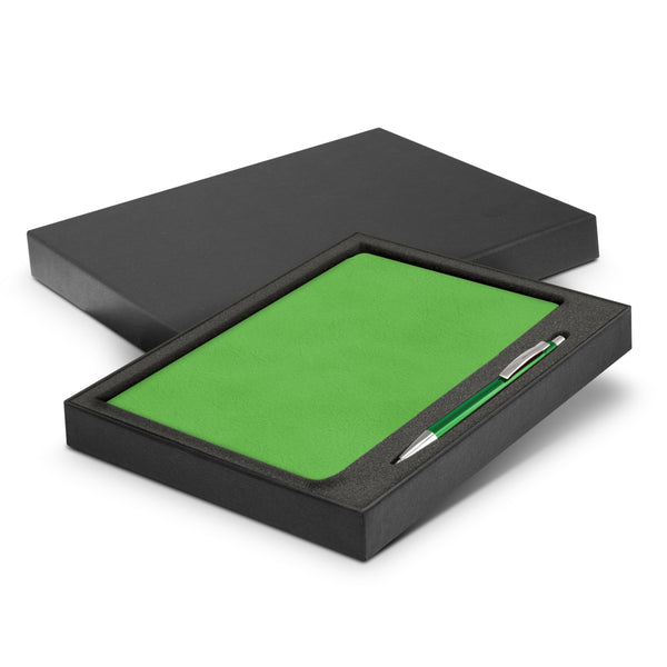 Grain Notebook and Pen Gift Set (Bright Green)