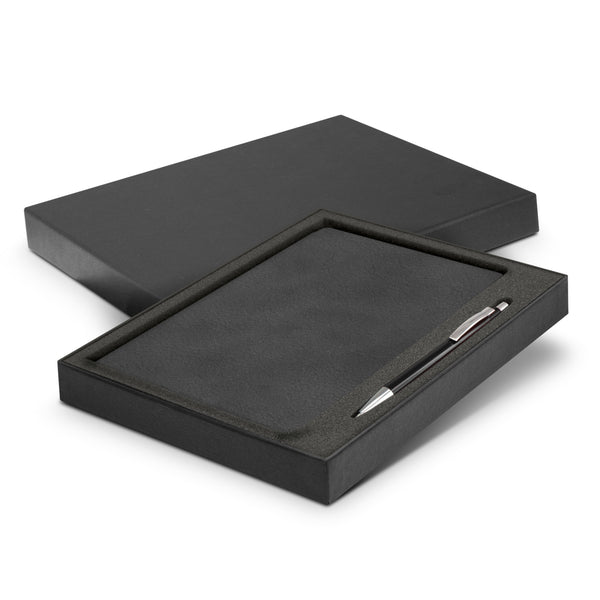 Grain Notebook and Pen Gift Set (Black)
