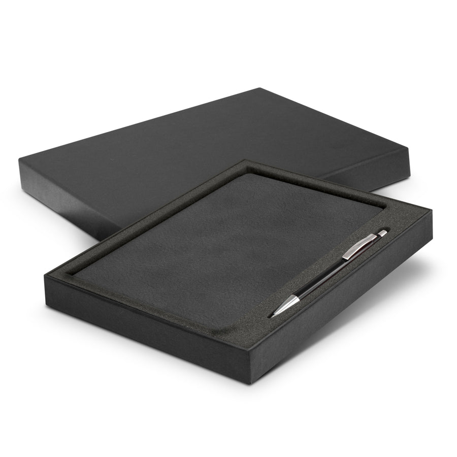 Grain Notebook and Pen Gift Set (Black)