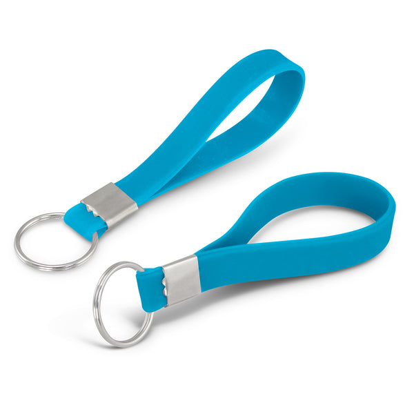 Flex Silicone Key Ring (Light Blue)