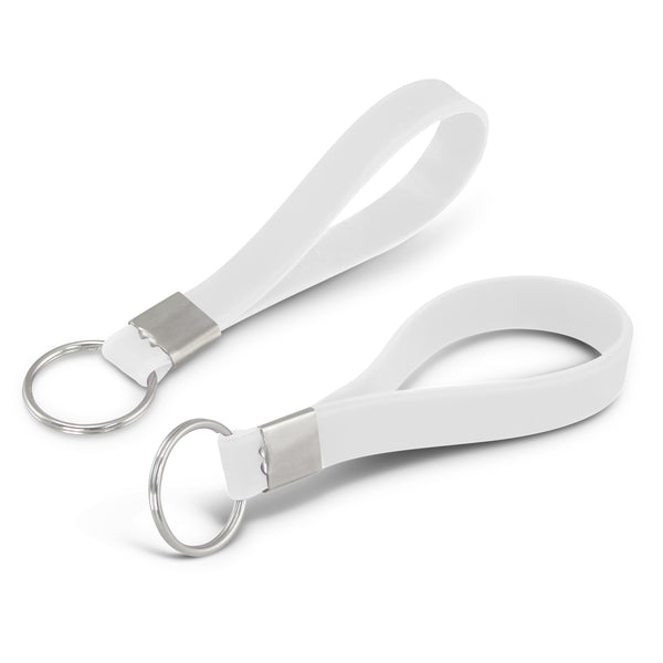 Flex Silicone Key Ring (White)