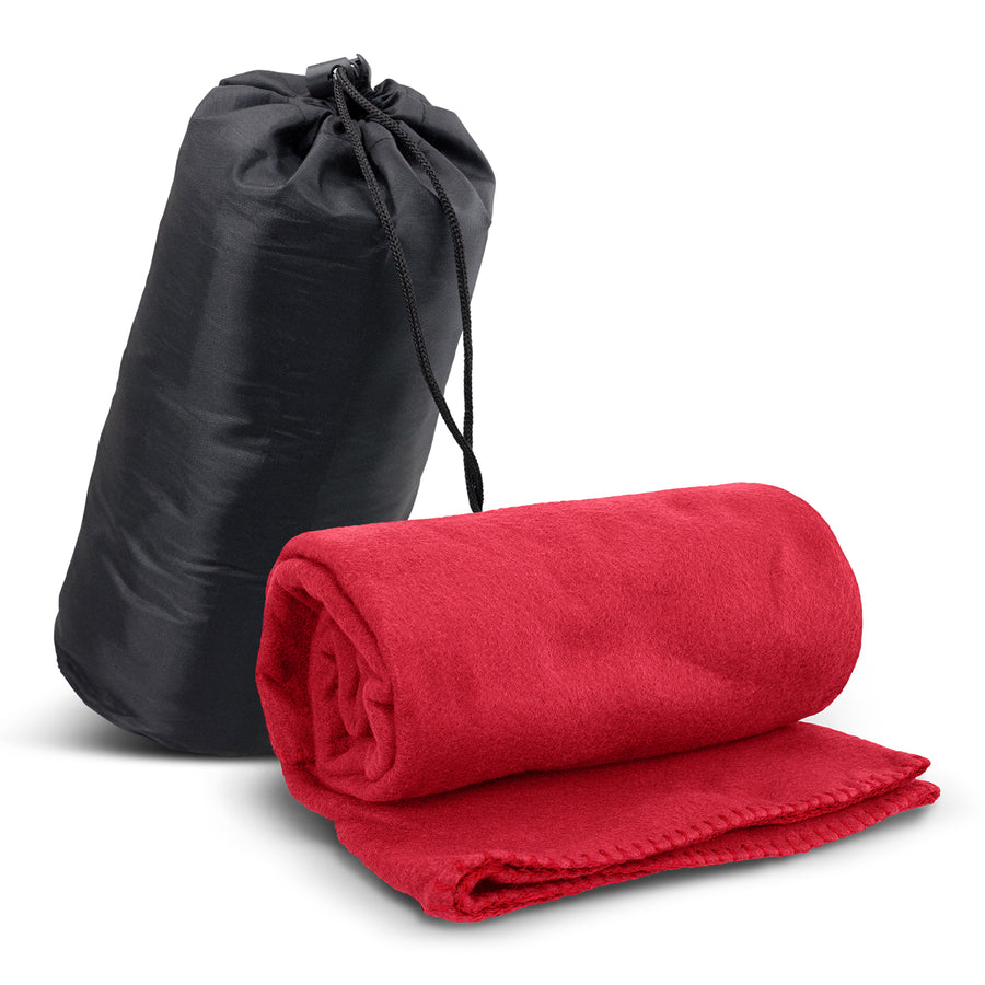 Thermal Fleece Blanket in Carry Bag (Red)