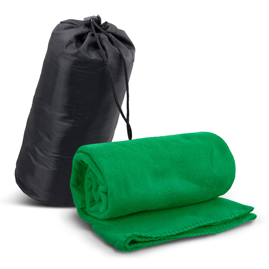 Thermal Fleece Blanket in Carry Bag (Green)