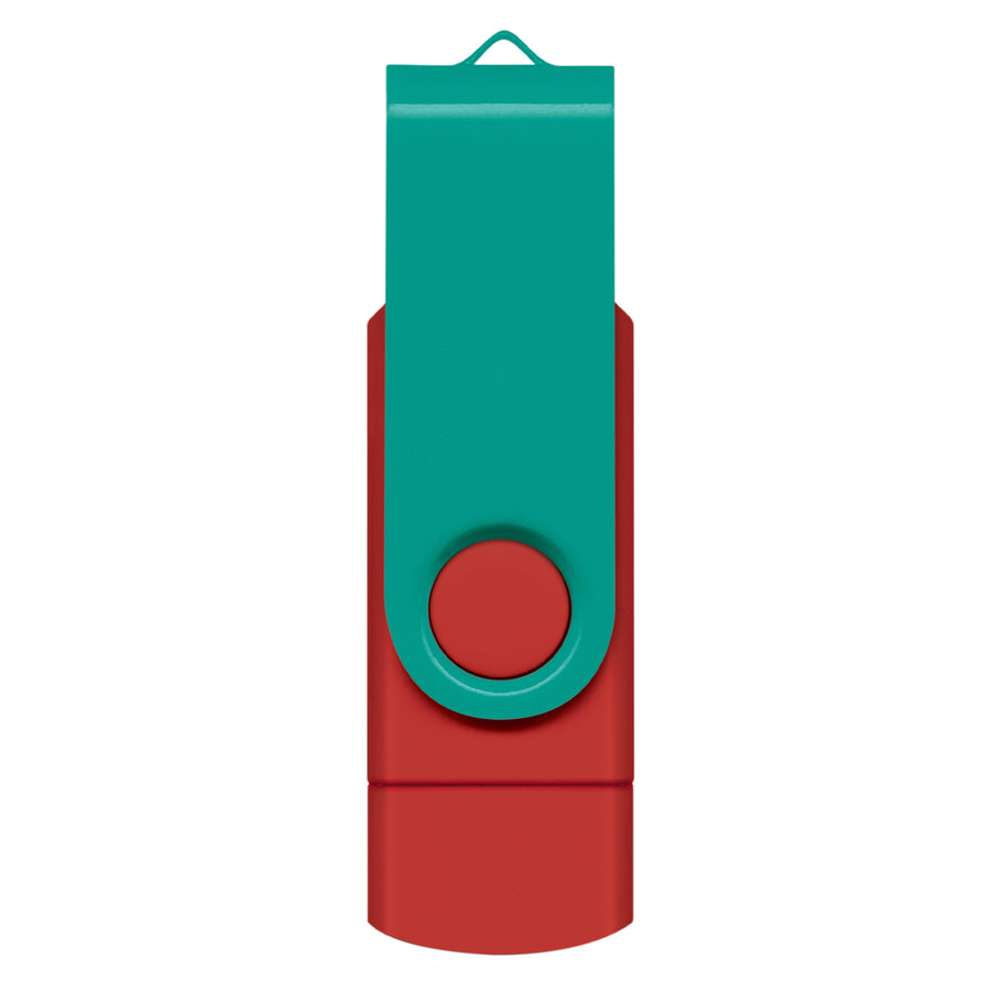 Apex 8GB Dual Flash Drive (Teal)