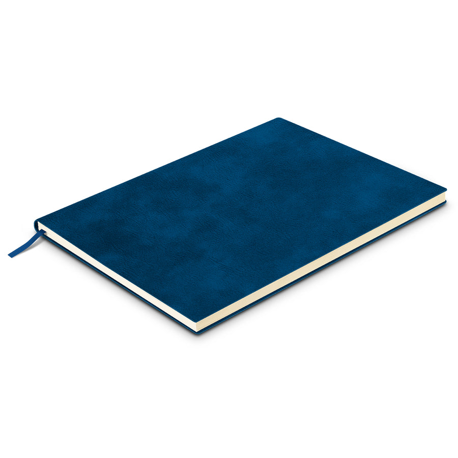 Linen Soft Cover Notebook - Large (Dark Blue)