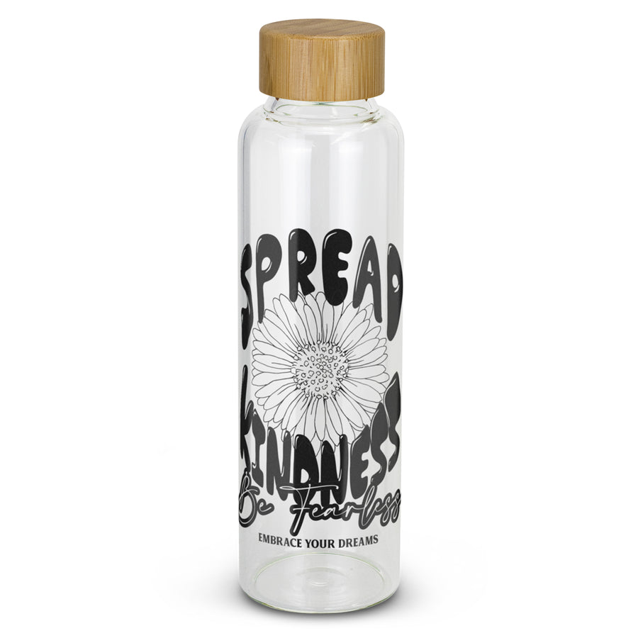 Kauri Glass Bottle Bamboo Lid (Black)