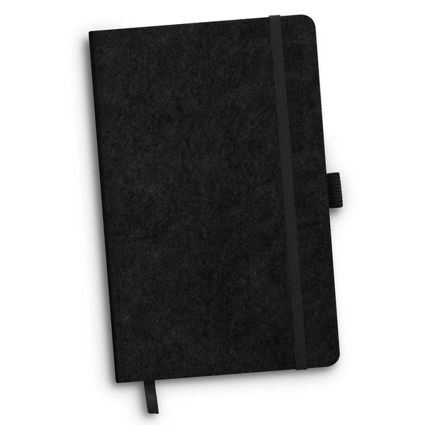 Grain RPET Felt Hard Cover Notebook (Black)