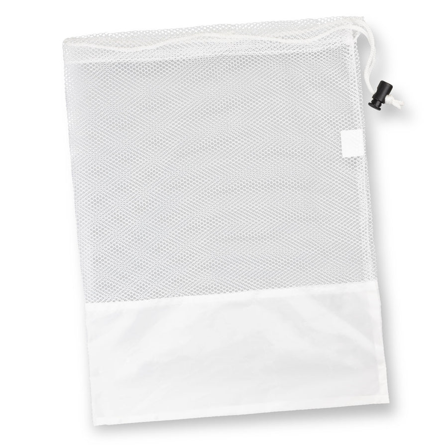 Mesh Drawstring Mesh Bag (White)