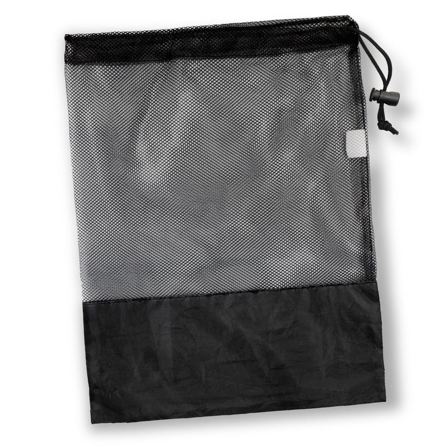 Mesh Drawstring Mesh Bag (Black)