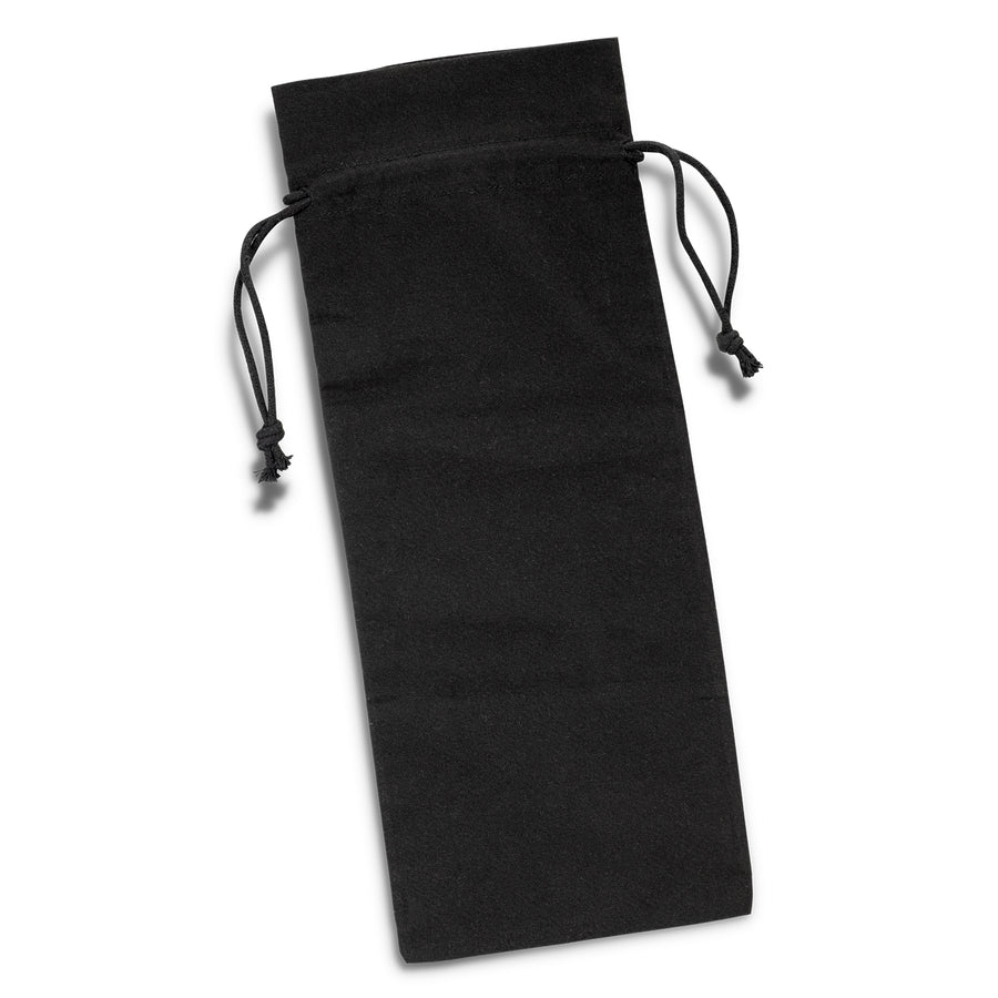 Flax Cotton Wine Drawstring Bag (Black)