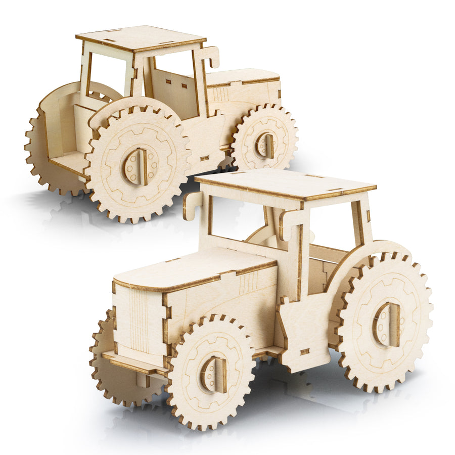 BRANDCRAFT Tractor Wooden Model (Natural)
