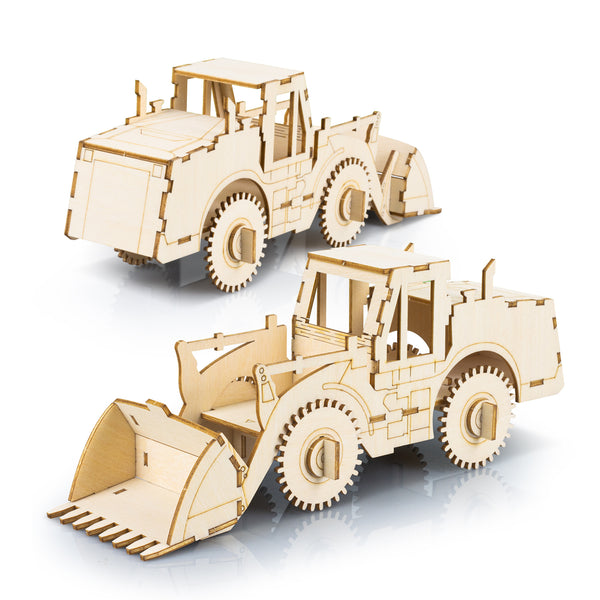 BRANDCRAFT Wheel Loader Wooden Model (Natural)