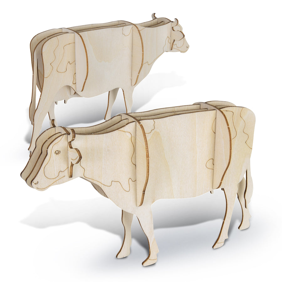 BRANDCRAFT Cow Wooden Model (Natural)