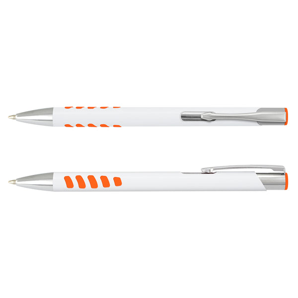 Onyx Grip Pen - White Barrel (White/Orange)