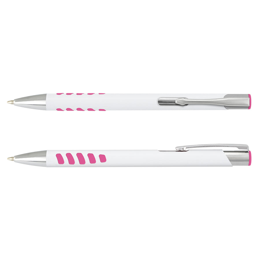Onyx Grip Pen - White Barrel (White/Pink)