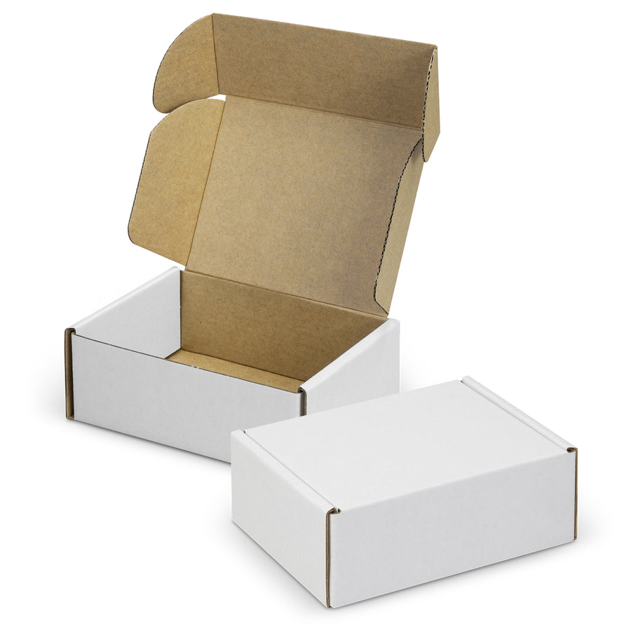 Vault Die Cut Box with Locking Lid - 125x97x47mm (White/Natural)