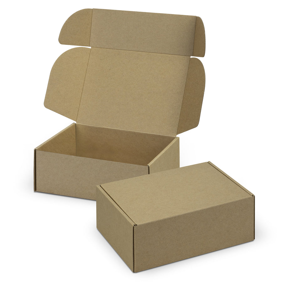 Vault Die Cut Box with Locking Lid - 225x167x83mm (Natural/Natural)