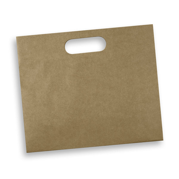 Kraft Large Die Cut Paper Bag Landscape (Natural)