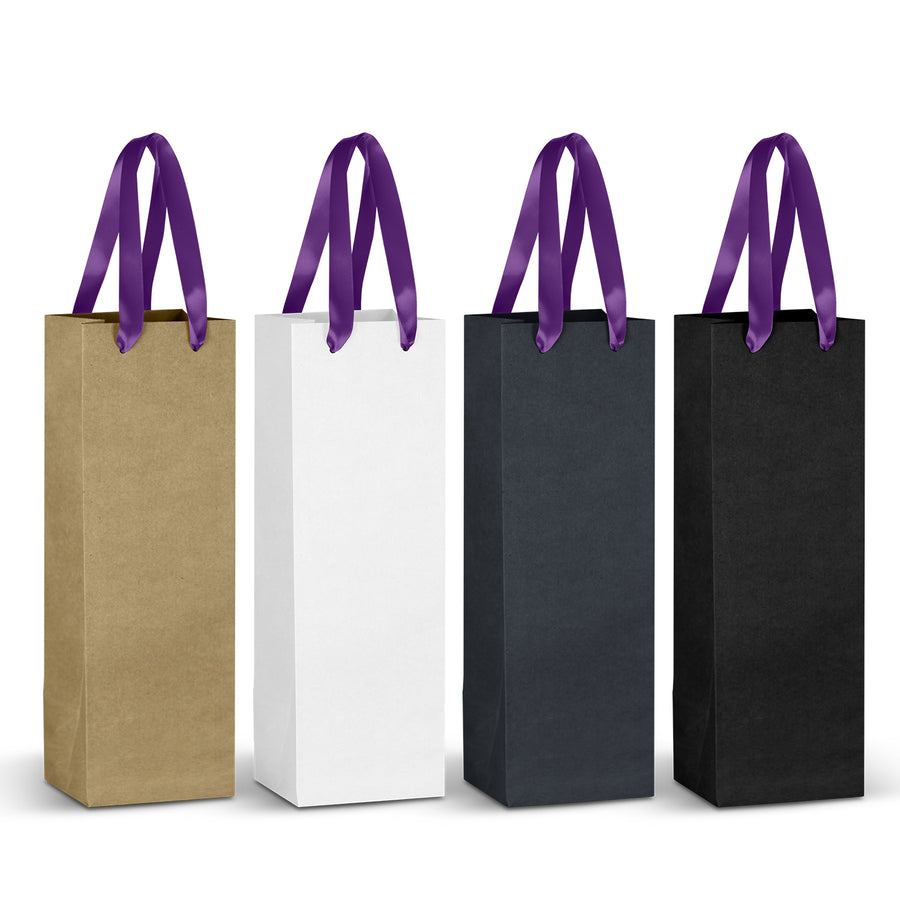 Cellar Ribbon Handle Paper Bag (Purple)