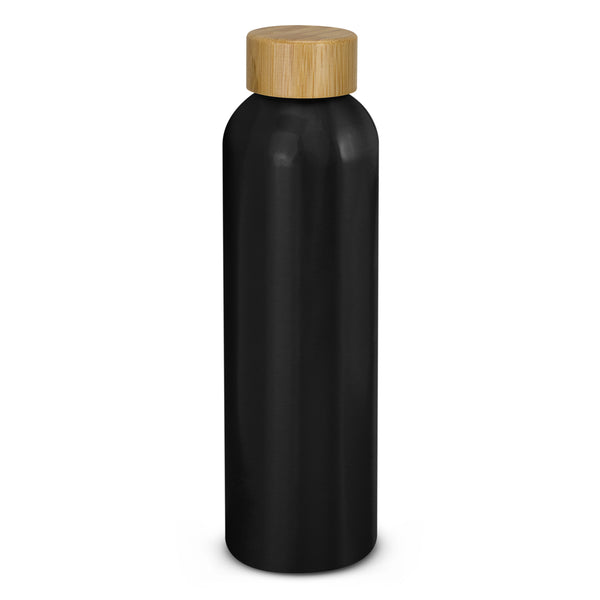 Kauri Aluminium Bottle Bamboo Lid (Black)