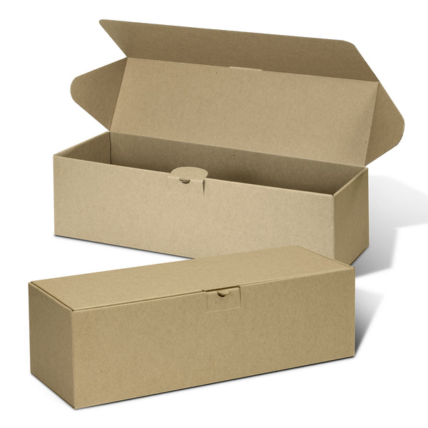 Vault Die Cut Box with Locking Lid - 395x115x115mm (Natural/Natural)