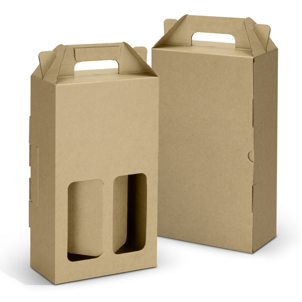 Crest Wine Carry Pack - Double (Natural/Natural)