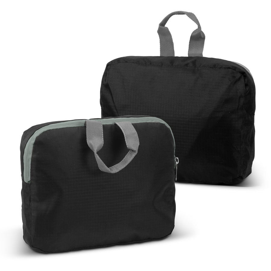 Packaway Foldable Backpack (Black/Grey)