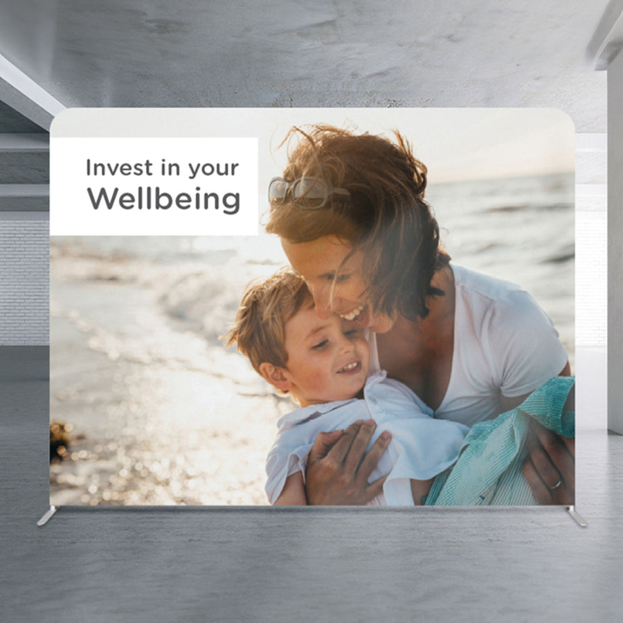 Horizon Straight Stretch Media Wall Large (White)