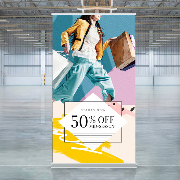 Grand Luxury Pull Up Banner Wide (White)