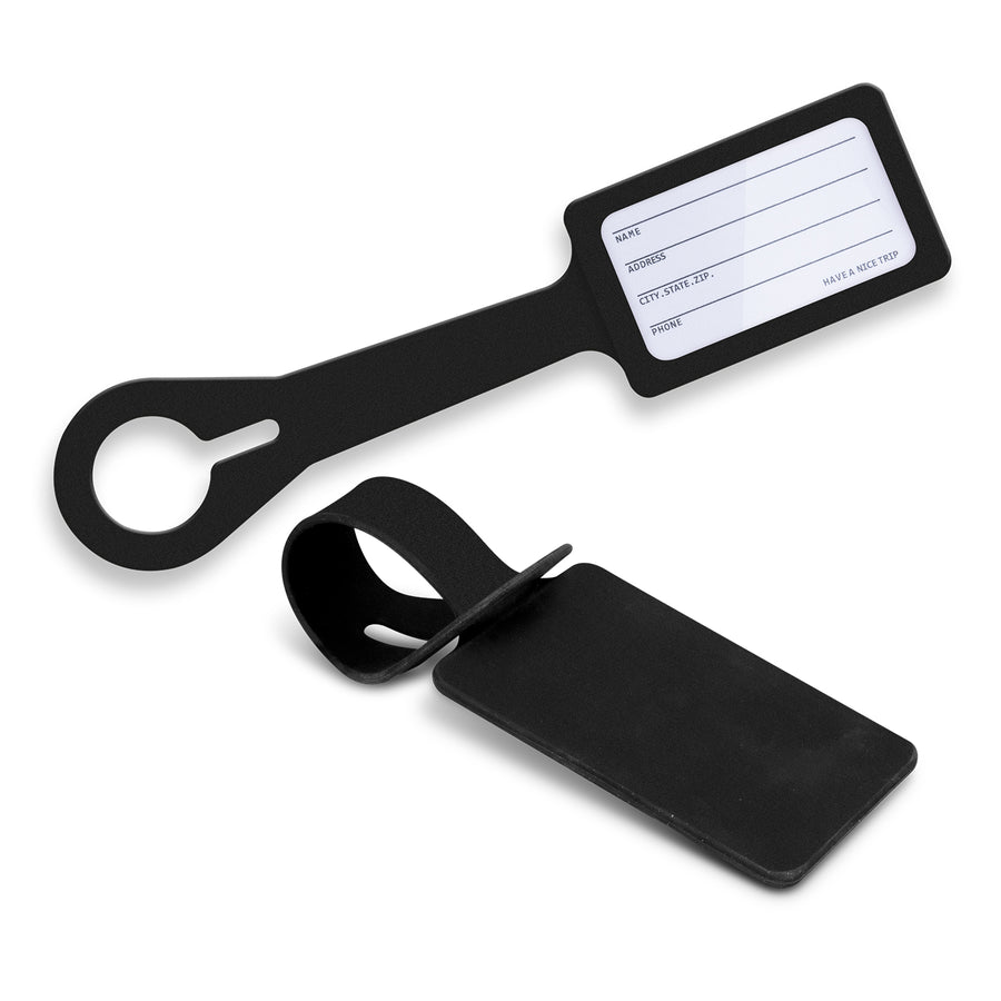 Flex Silicone Luggage Tag (Black)