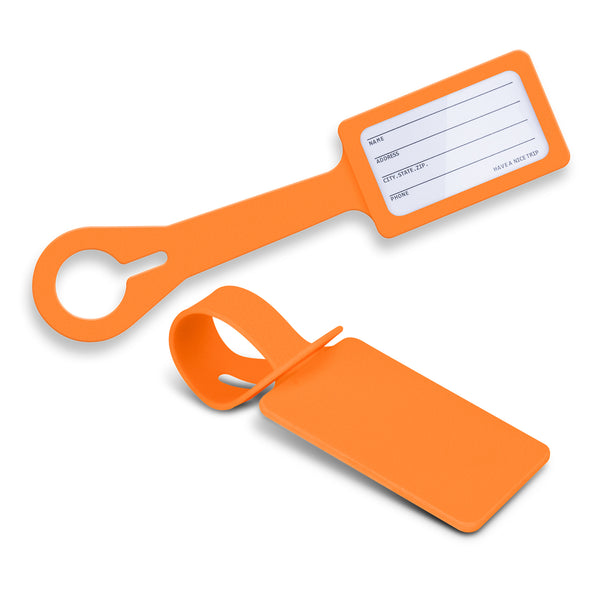 Flex Silicone Luggage Tag (Orange)